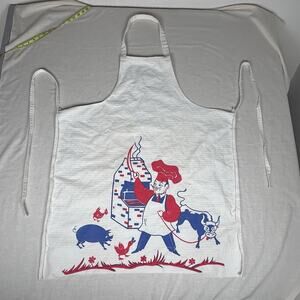 Vintage Graphics cotton screen printed 50's/60's Grilling/BBQ/Cooking Apron